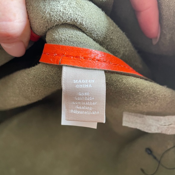 Banana Republic Ashbury Leather Tote, Mandarin Orange - Picture 7 of 8